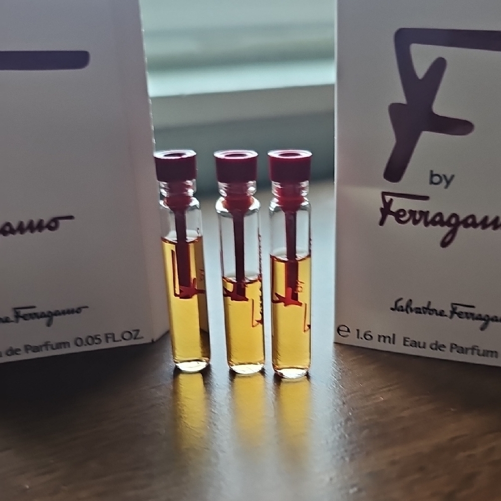 New F By Salvatore Ferragamo Eau De Parfum Perfume Sample Vials 0.05 Fl oz X 3 - Picture 4 of 5